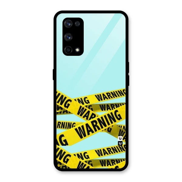 Warning Design Glass Back Case for Realme X7 Pro