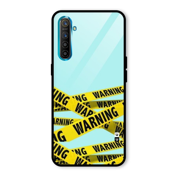 Warning Design Glass Back Case for Realme XT