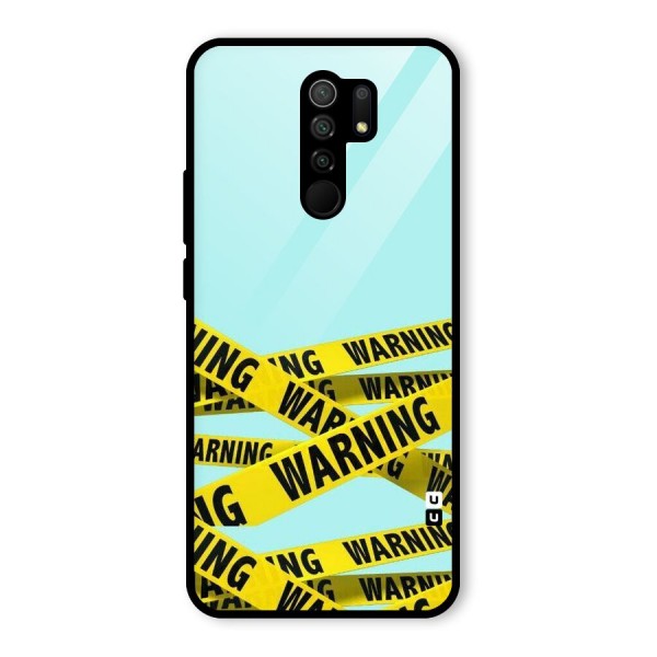 Warning Design Glass Back Case for Redmi 9 Prime