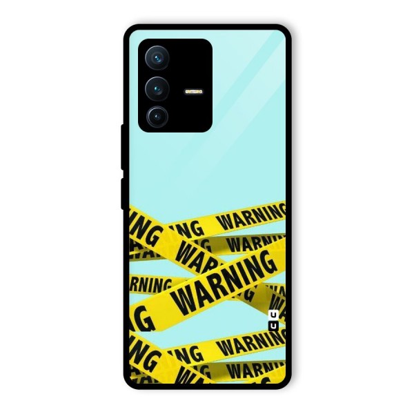 Warning Design Glass Back Case for Vivo V23 Pro