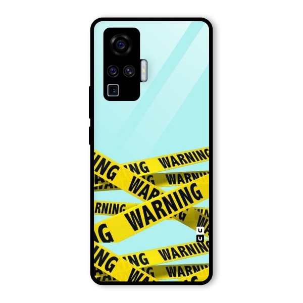 Warning Design Glass Back Case for Vivo X50 Pro