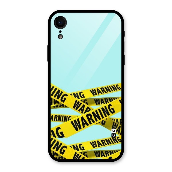 Warning Design Glass Back Case for XR