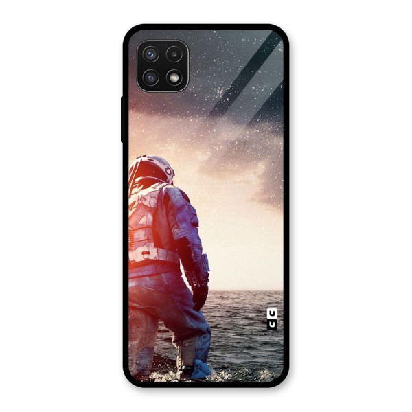 Water Astronaut Glass Back Case for Galaxy A22 5G