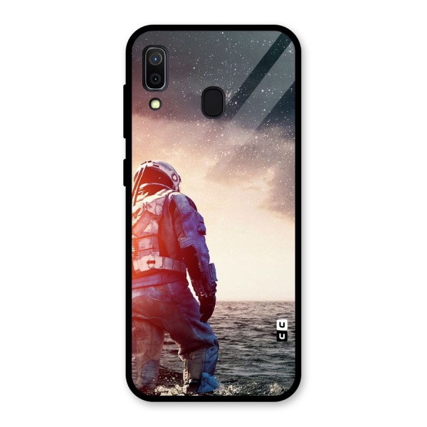 Water Astronaut Glass Back Case for Galaxy A30