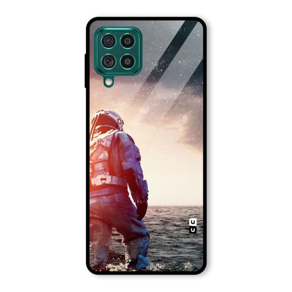 Water Astronaut Glass Back Case for Galaxy F62