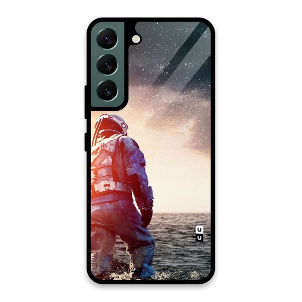 Water Astronaut Glass Back Case for Galaxy S22 5G