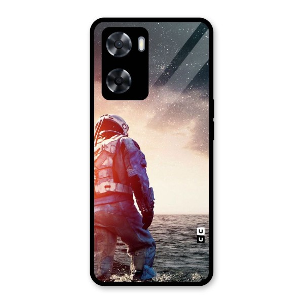 Water Astronaut Glass Back Case for Oppo A57 2022