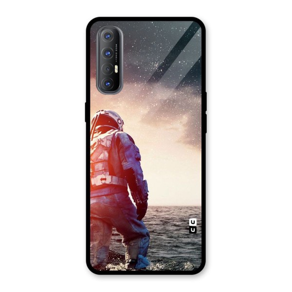 Water Astronaut Glass Back Case for Oppo Reno3 Pro