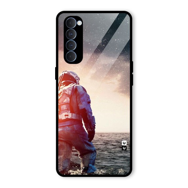 Water Astronaut Glass Back Case for Oppo Reno4 Pro