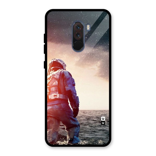 Water Astronaut Glass Back Case for Poco F1