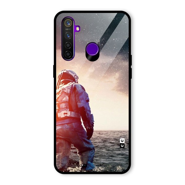 Water Astronaut Glass Back Case for Realme 5 Pro