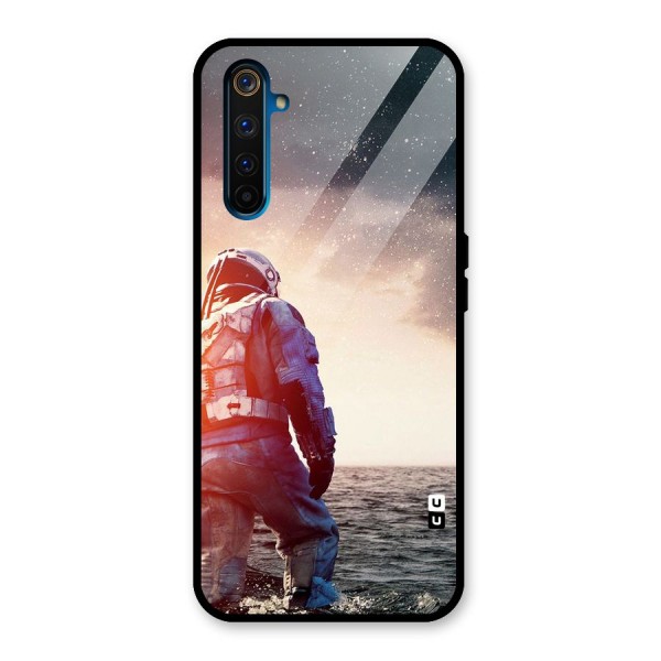 Water Astronaut Glass Back Case for Realme 6 Pro