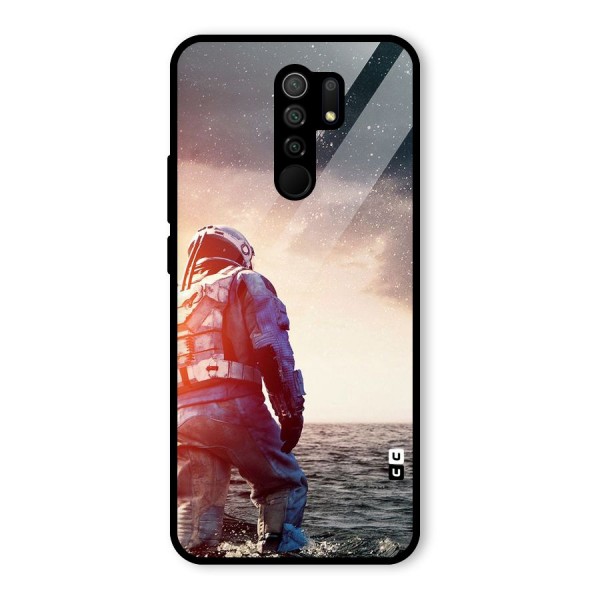 Water Astronaut Glass Back Case for Redmi 9 Prime