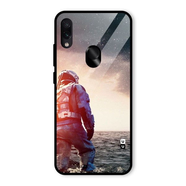 Water Astronaut Glass Back Case for Redmi Note 7