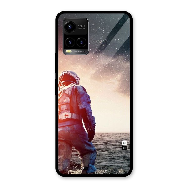 Water Astronaut Glass Back Case for Vivo Y21G