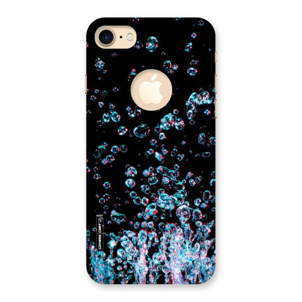 Water Droplets Back Case for iPhone 8 Logo Cut