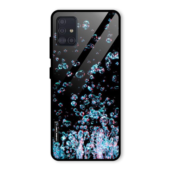 Water Droplets Glass Back Case for Galaxy A51