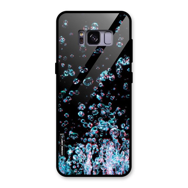 Water Droplets Glass Back Case for Galaxy S8