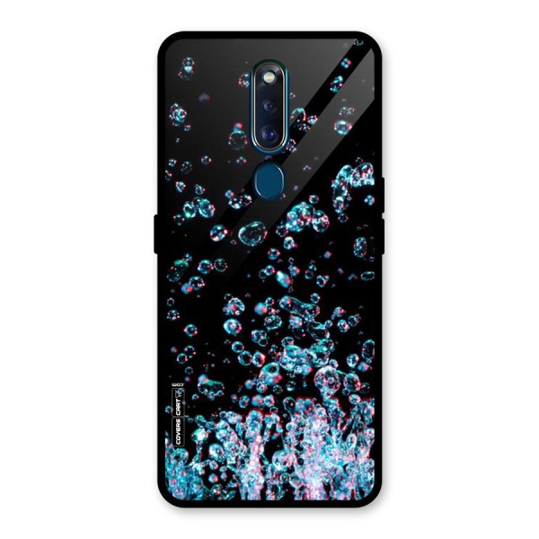 Water Droplets Glass Back Case for Oppo F11 Pro