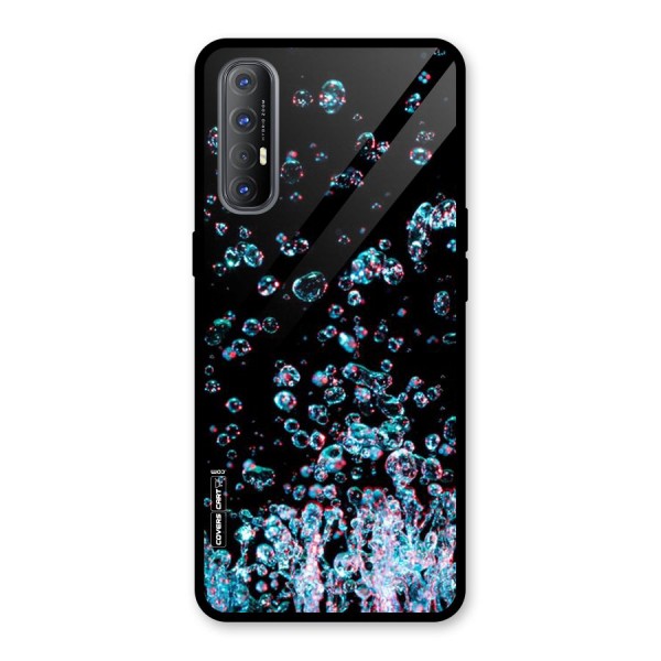 Water Droplets Glass Back Case for Oppo Reno3 Pro