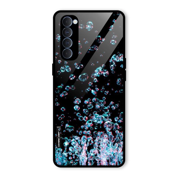 Water Droplets Glass Back Case for Oppo Reno4 Pro