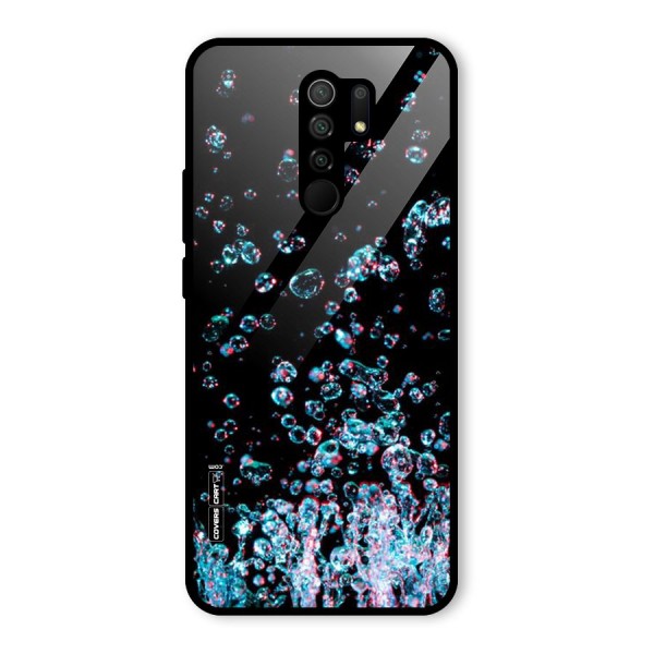 Water Droplets Glass Back Case for Redmi 9 Prime