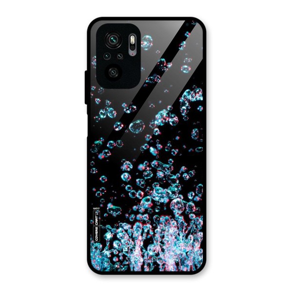 Water Droplets Glass Back Case for Redmi Note 10