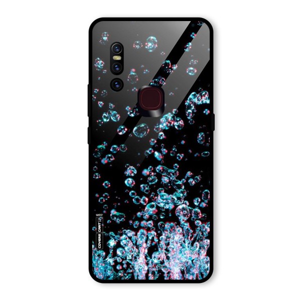 Water Droplets Glass Back Case for Vivo V15