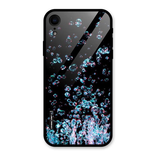 Water Droplets Glass Back Case for XR