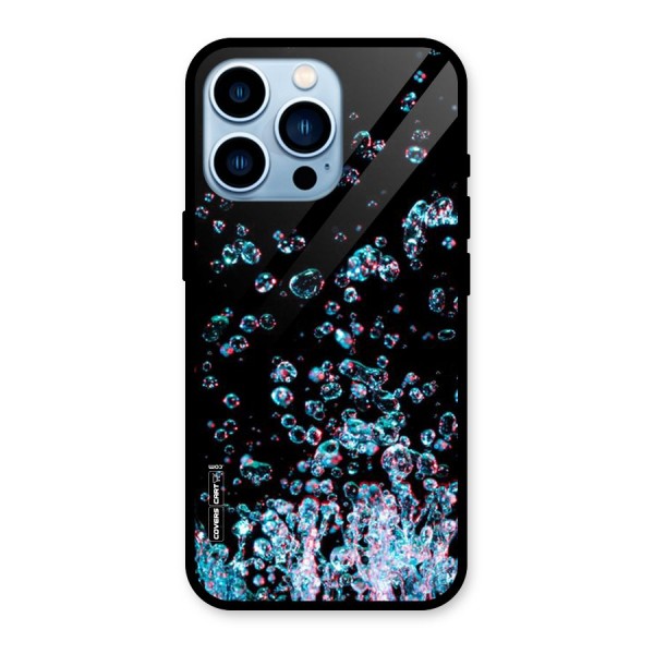 Water Droplets Glass Back Case for iPhone 13 Pro