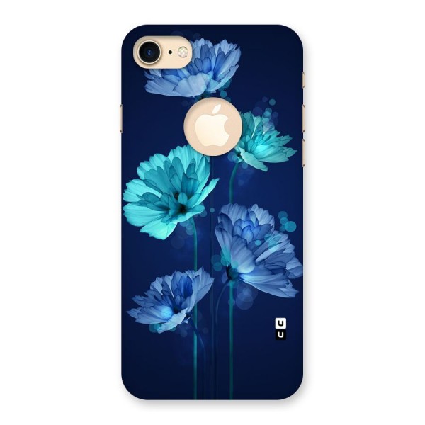 Water Flowers Back Case for iPhone 8 Logo Cut