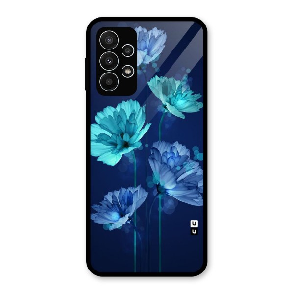 Water Flowers Glass Back Case for Galaxy A23