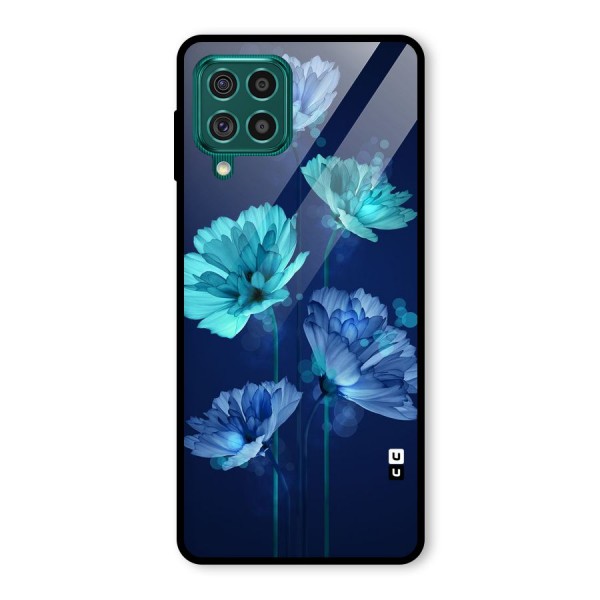 Water Flowers Glass Back Case for Galaxy F62