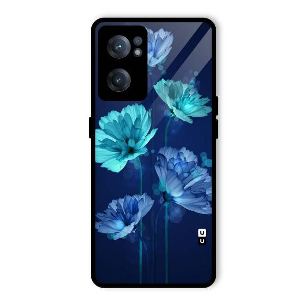 Water Flowers Glass Back Case for OnePlus Nord CE 2 5G
