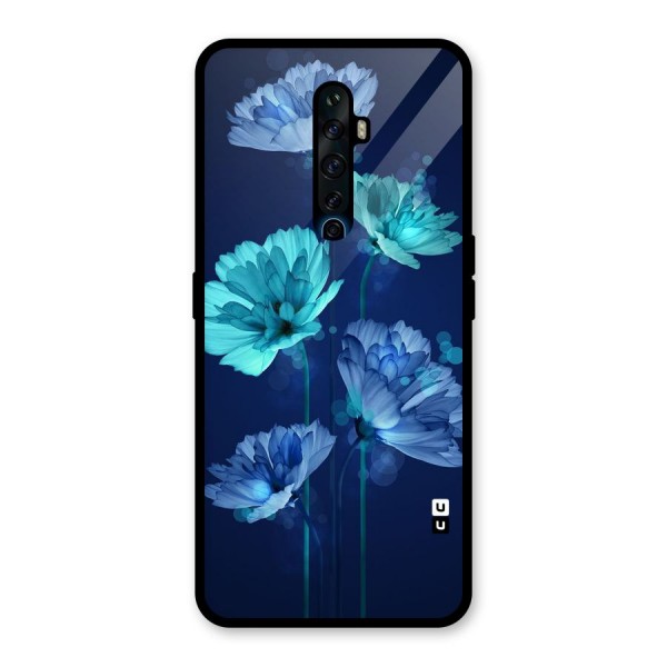 Water Flowers Glass Back Case for Oppo Reno2 Z