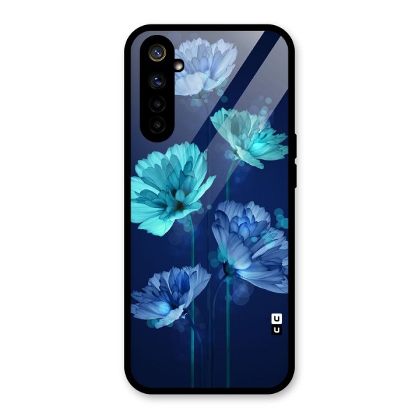 Water Flowers Glass Back Case for Realme 6