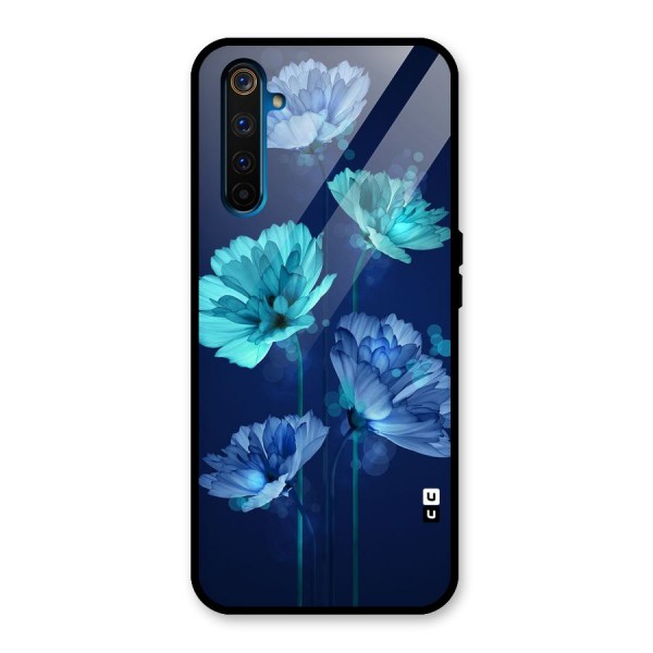 Water Flowers Glass Back Case for Realme 6 Pro