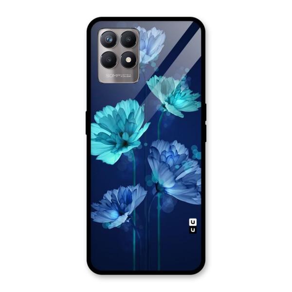 Water Flowers Glass Back Case for Realme 8i