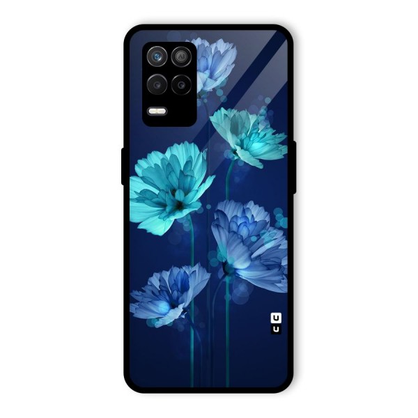 Water Flowers Glass Back Case for Realme 9 5G