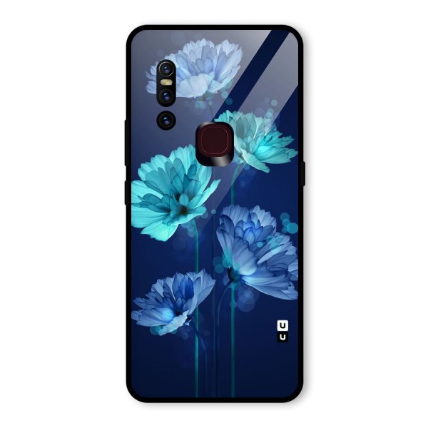 Water Flowers Glass Back Case for Vivo V15