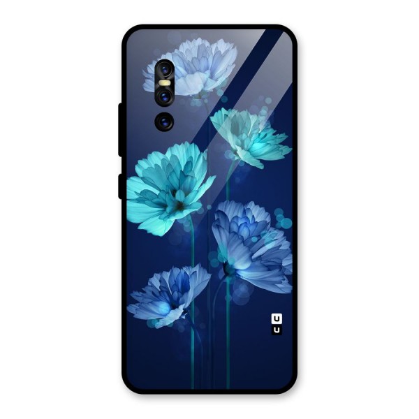 Water Flowers Glass Back Case for Vivo V15 Pro