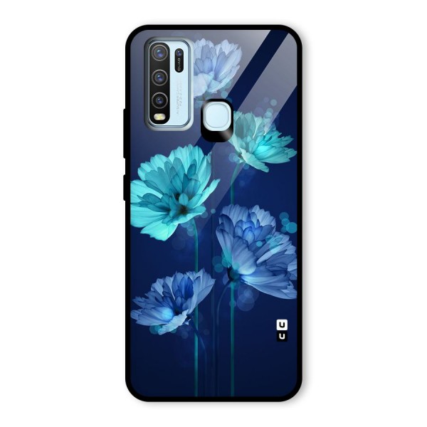 Water Flowers Glass Back Case for Vivo Y30