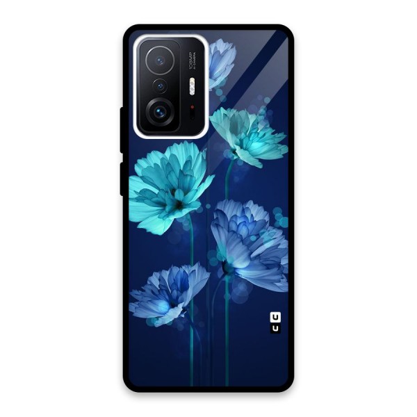 Water Flowers Glass Back Case for Xiaomi 11T Pro