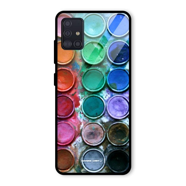 Water Paint Box Glass Back Case for Galaxy A51