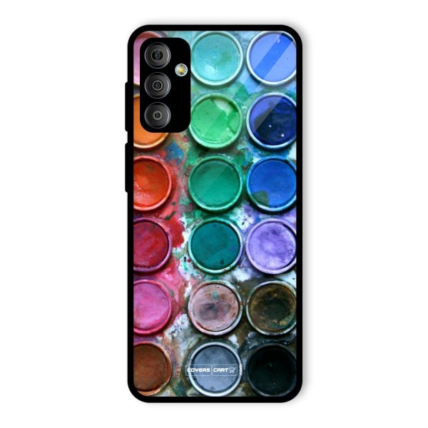 Water Paint Box Glass Back Case for Galaxy F23