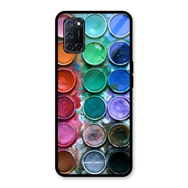 Water Paint Box Glass Back Case for Oppo A52