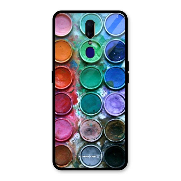 Water Paint Box Glass Back Case for Oppo F11