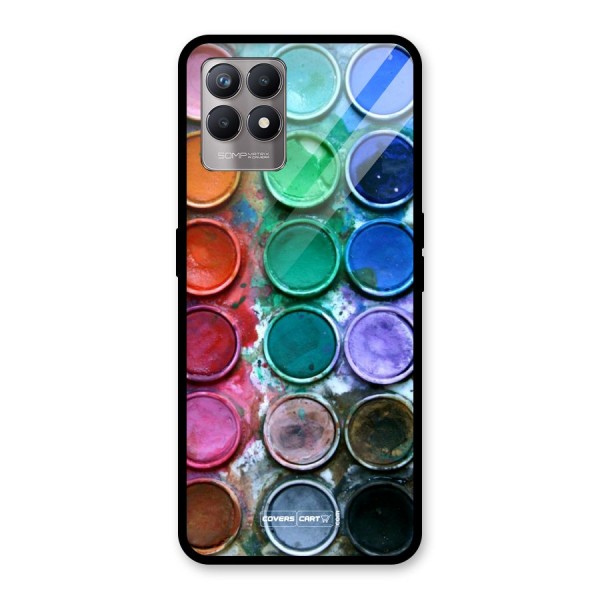 Water Paint Box Glass Back Case for Realme 8i