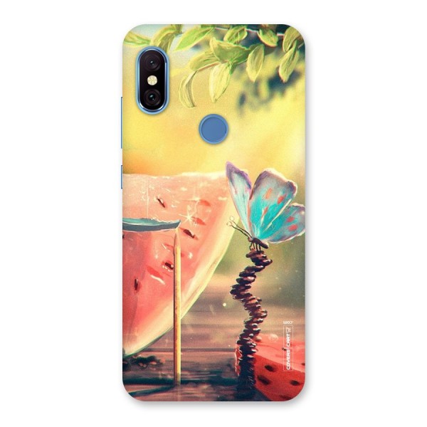 Watermelon Butterfly Back Case for Redmi Note 6 Pro