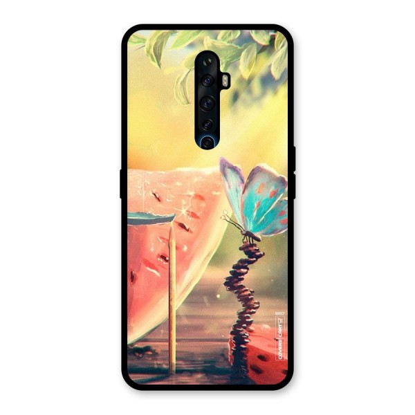 Watermelon Butterfly Glass Back Case for Oppo Reno2 Z